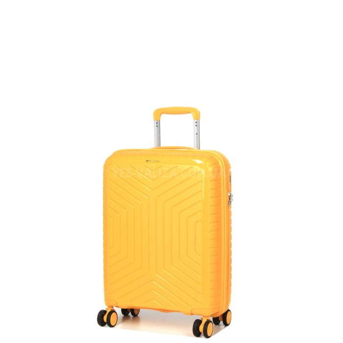 Чемодан ручная кладь S полипропилен жёлтый 55х36х20/35л/2.5кг/Snowball, фото 2