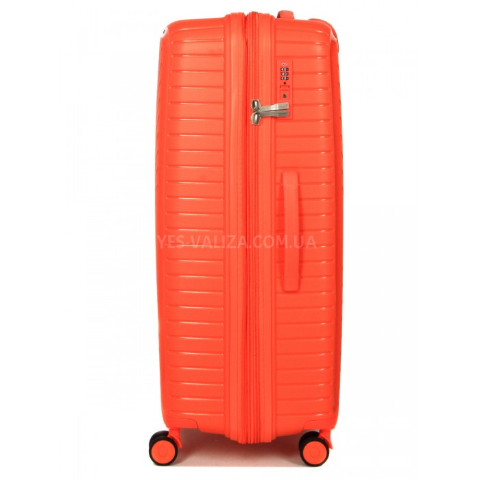 Чемодан большой L полипропилен оранж 77х53х32(+5)см/133л/4.4кг/Snowbal, фото 4