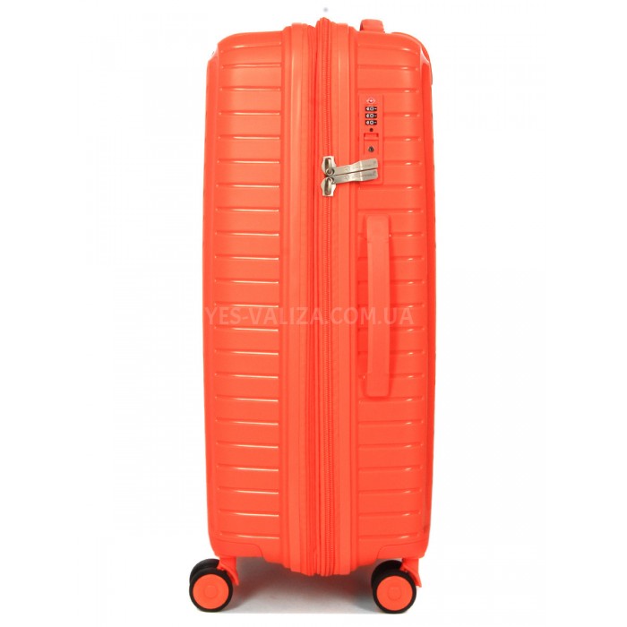 Валіза середня M поліпропілен оранж 67х47х26(+5)см/83л/3.7кг/Snowball, фото 4