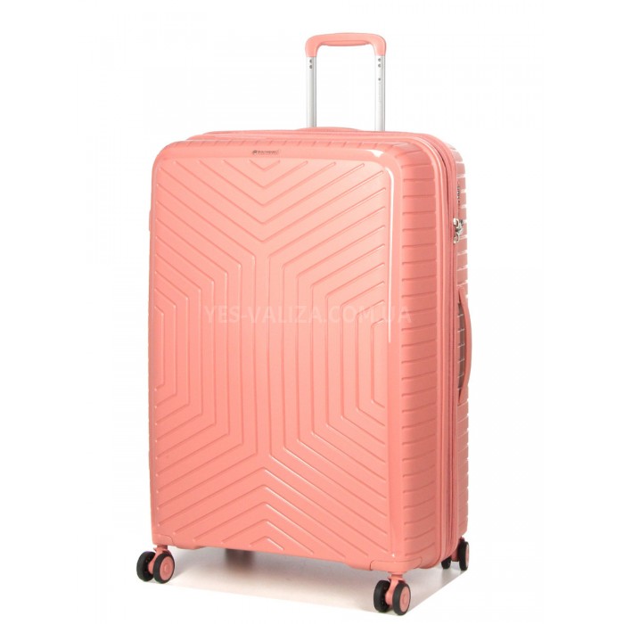 Чемодан большой L полипропилен пудра 77х53х32+5см/133л/4.4кг/Snowball, фото 2