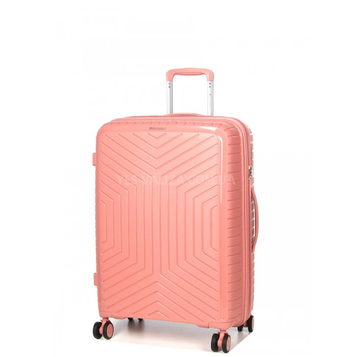 Валіза середня M поліпропілен пудра 67х47х26(+5)см/83л/3.7кг/Snowball, фото 2