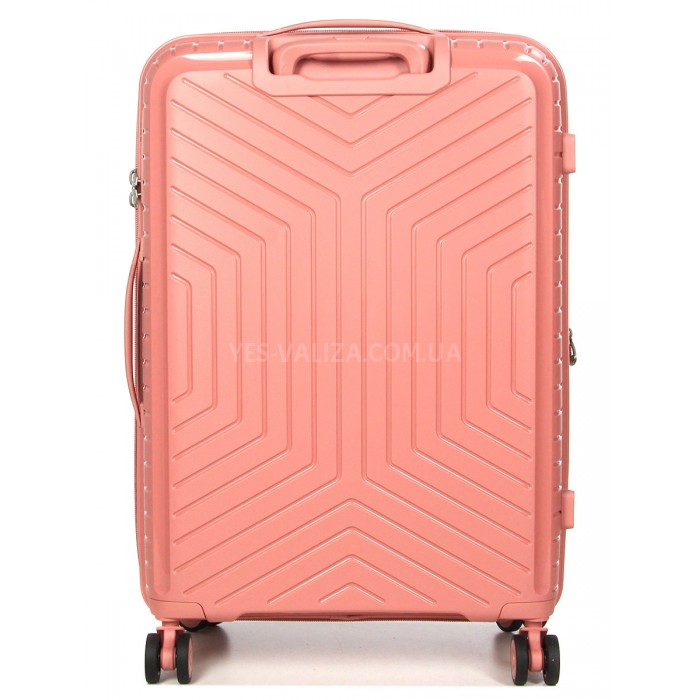 Валіза середня M поліпропілен пудра 67х47х26(+5)см/83л/3.7кг/Snowball, фото 3