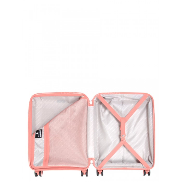 Чемодан ручная кладь S полипропилен пудра 55х36х20см/35л/2.5кг/Snowbal, фото 10