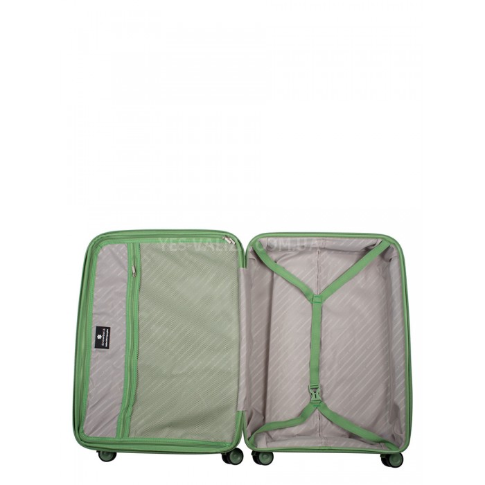 Чемодан большой L полипропилен зелёный 77х53х32+5см/133л/4.4кг/Snowbal, фото 7