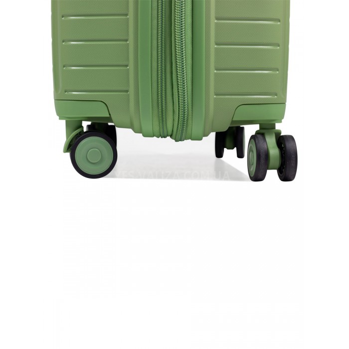 Чемодан большой L полипропилен зелёный 77х53х32+5см/133л/4.4кг/Snowbal, фото 10