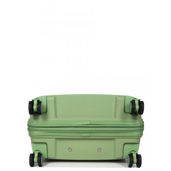 Чемодан средний M полипропилен зелёный 67х47х26+5см/83л/3.7кг/Snowball, фото 7