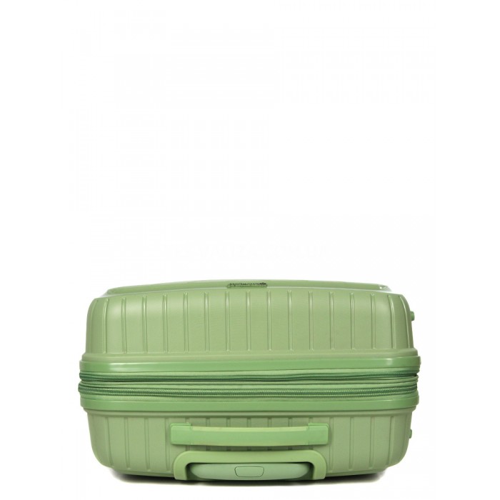 Чемодан средний M полипропилен зелёный 67х47х26+5см/83л/3.7кг/Snowball, фото 6