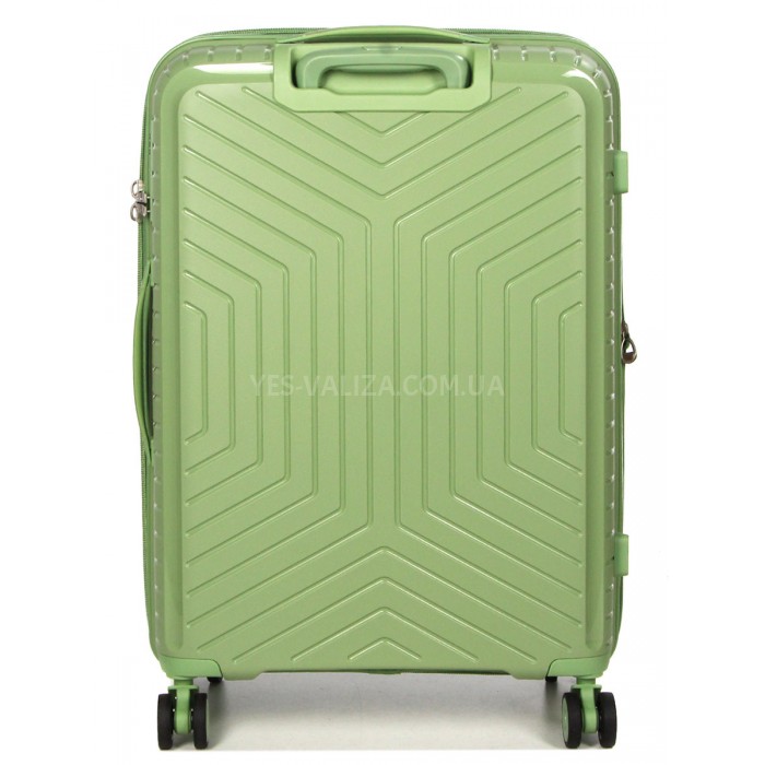 Валіза середня M поліпропілен зелена 67х47х26(+5)см/83л/3.7кг/Snowball, фото 3