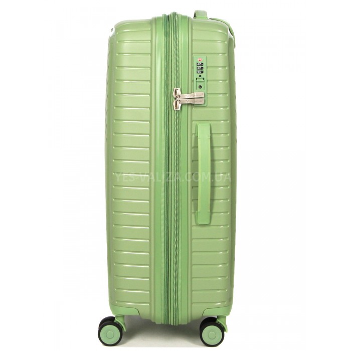 Валіза середня M поліпропілен зелена 67х47х26(+5)см/83л/3.7кг/Snowball, фото 4