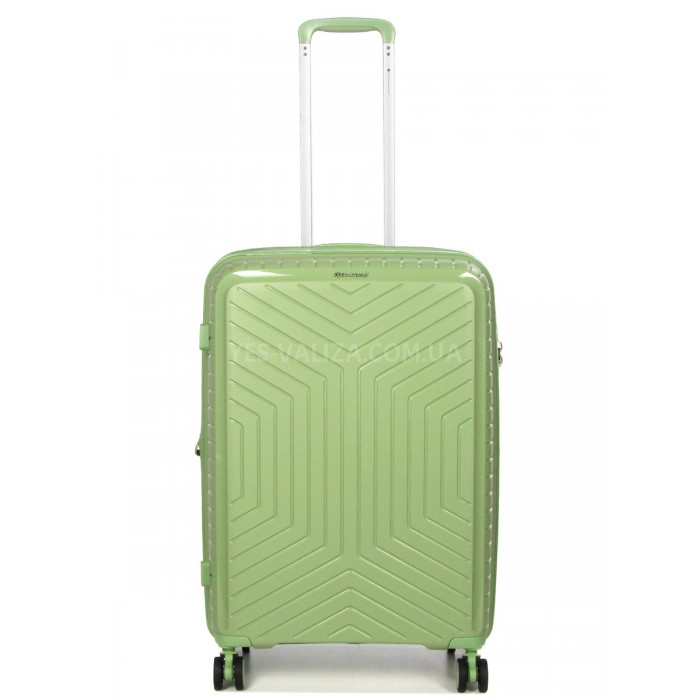 Чемодан средний M полипропилен зелёный 67х47х26+5см/83л/3.7кг/Snowball, фото 1