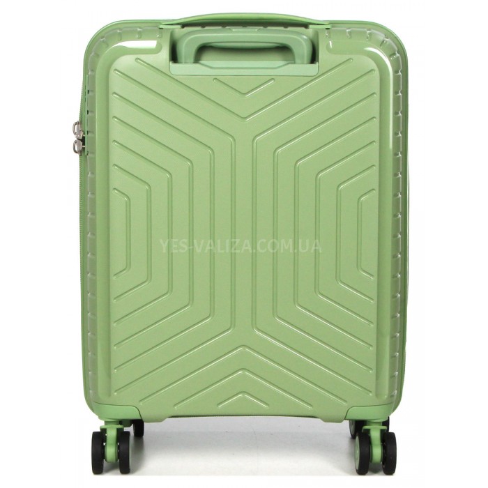 Чемодан ручная кладь S полипропилен зелёный 55х36х20/35л/2.5кг/Snowbal, фото 3