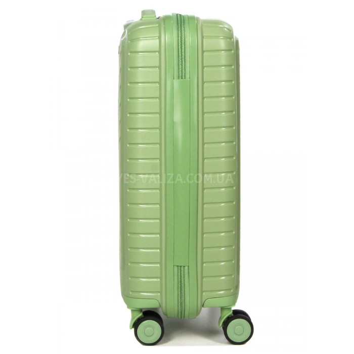 Чемодан ручная кладь S полипропилен зелёный 55х36х20/35л/2.5кг/Snowbal, фото 5