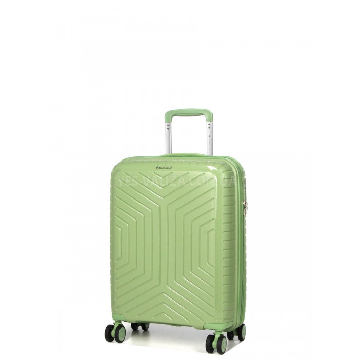 Валіза ручна поклажа S поліпропілен зелена 55х36х20/35л/2.5кг/Snowball, фото 2