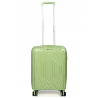 Чемодан ручная кладь S полипропилен зелёный 55х36х20/35л/2.5кг/Snowbal