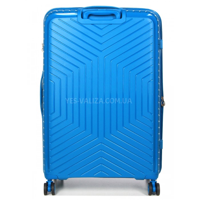Чемодан большой L полипропилен голубой 77х53х32+5см/133л/4.4кг/Snowbal, фото 3
