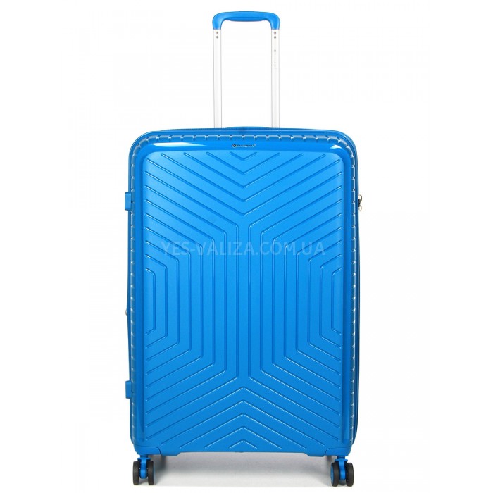 Чемодан большой L полипропилен голубой 77х53х32+5см/133л/4.4кг/Snowbal, фото 1