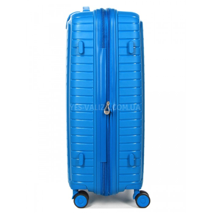 Валіза середня M поліпропілен блакитна 67х47х26+5см/83л/3.7кг/Snowball, фото 5