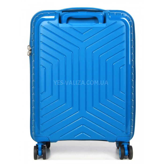 Чемодан ручная кладь S полипропилен голубой 55х36х20/35л/2.5кг/Snowbal, фото 3