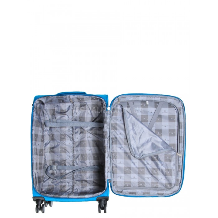 Валіза велика L тканина бірюза 77х47х32+5см/119л/3.9кг/Snowball 87303, фото 10