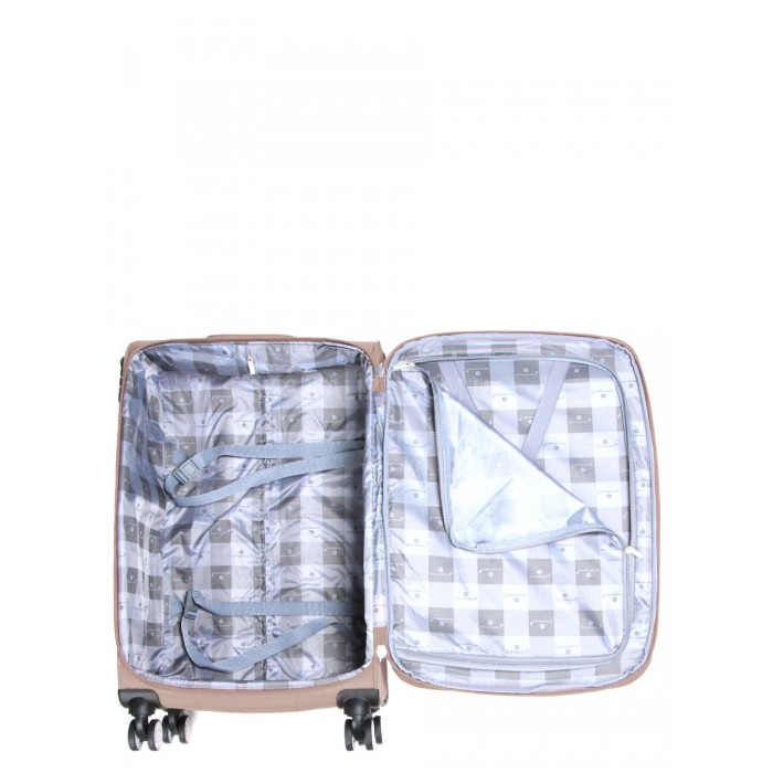 Чемодан большой L ткань бежевый 77х47х32+5см/119л/3.9кг/Snowball 87303, фото 10