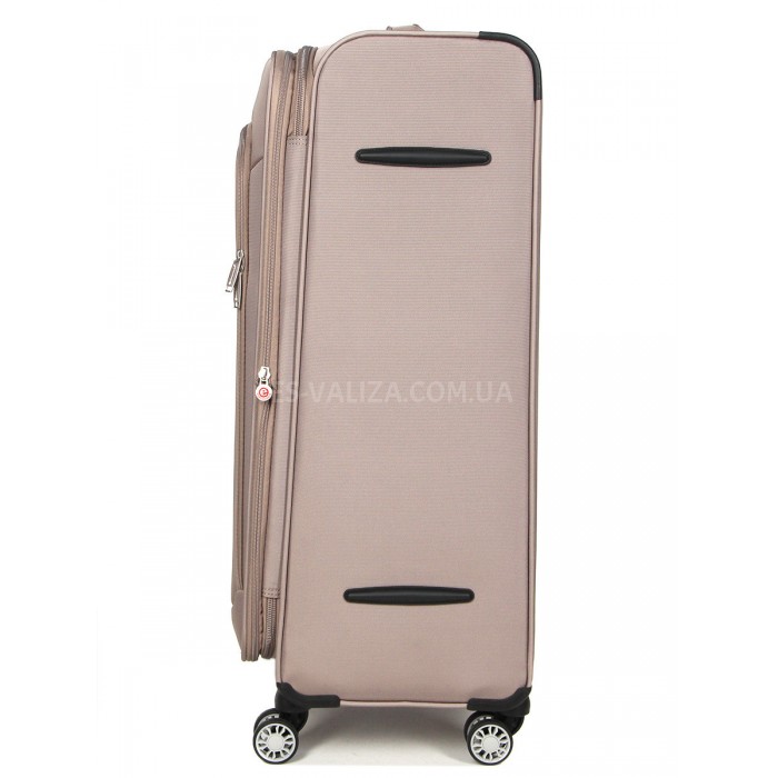 Чемодан большой L ткань бежевый 77х47х32+5см/119л/3.9кг/Snowball 87303, фото 5