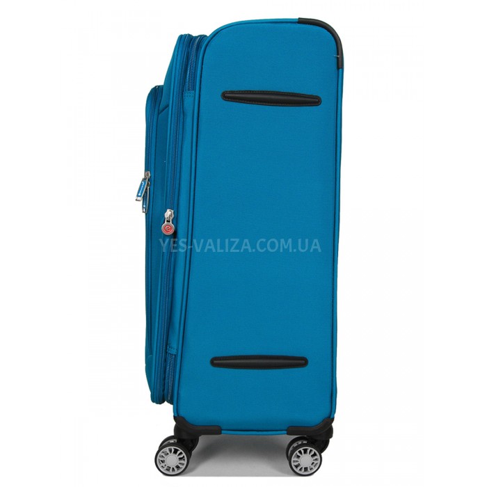 Валіза середня M тканина бірюза 67х41х27(+5)см/83л/3.2кг/Snowbal 87303, фото 5