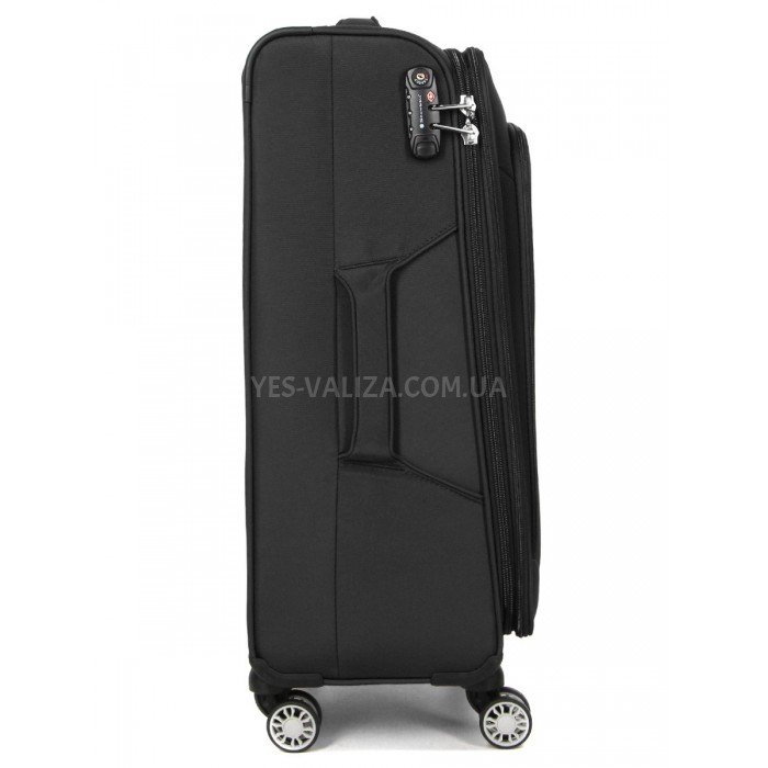 Чемодан средний M ткань чёрный 67х41х27(+5)см/83л/3.2кг/Snowball 87303, фото 4