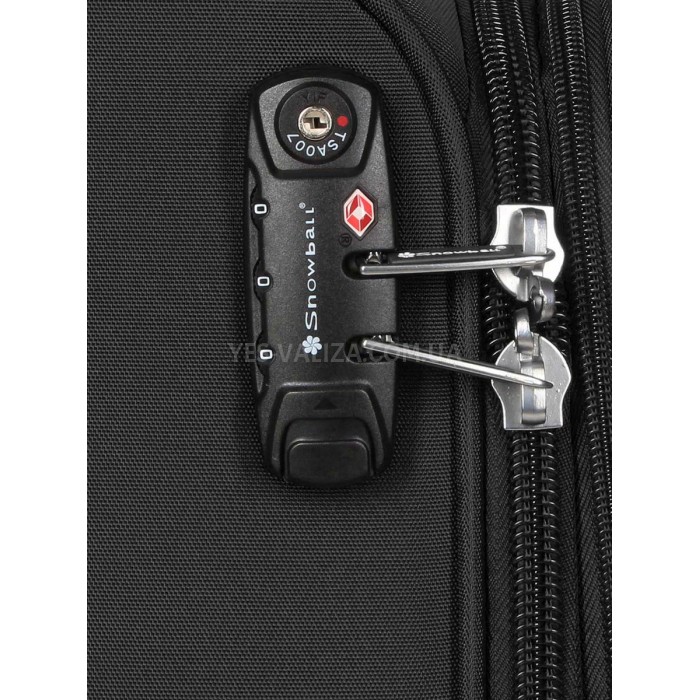Чемодан средний M ткань чёрный 67х41х27(+5)см/83л/3.2кг/Snowball 87303, фото 8