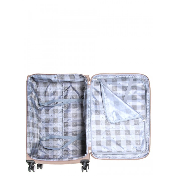 Чемодан средний M ткань бежевый 67х41х27+5см/83л/3.2кг/Snowball 87303, фото 10