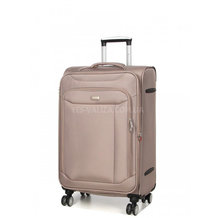 Чемодан средний M ткань бежевый 67х41х27+5см/83л/3.2кг/Snowball 87303, фото 2