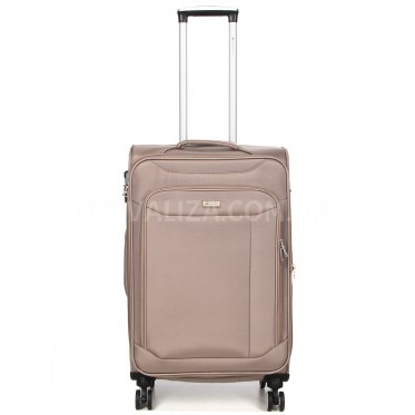 Чемодан средний M ткань бежевый 67х41х27+5см/83л/3.2кг/Snowball 87303