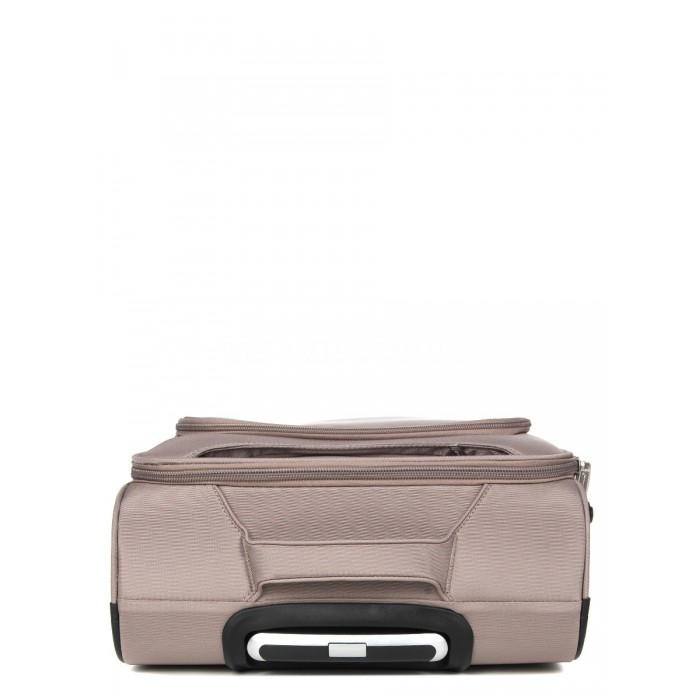 Валіза ручна поклажа S тканина бежева 55х36х20/35л/2.5кг/Snowbal 87303, фото 6