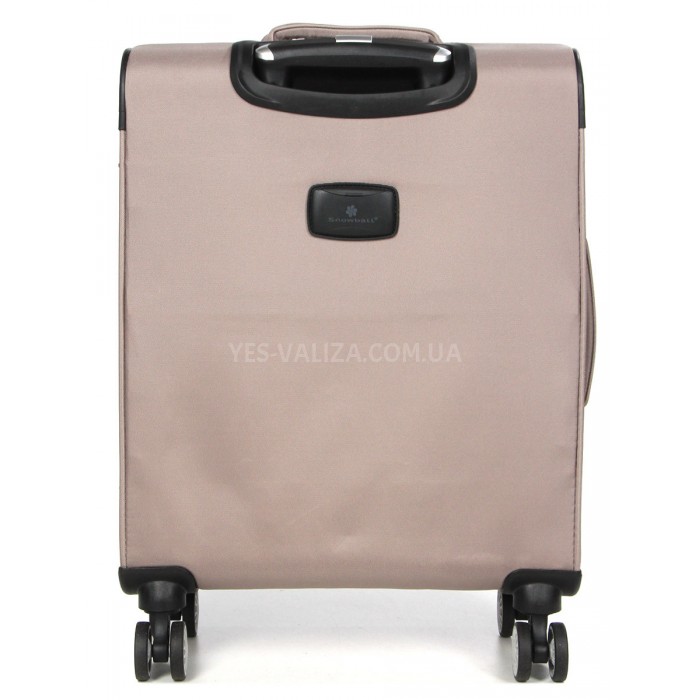 Валіза ручна поклажа S тканина бежева 55х36х20/35л/2.5кг/Snowbal 87303, фото 3