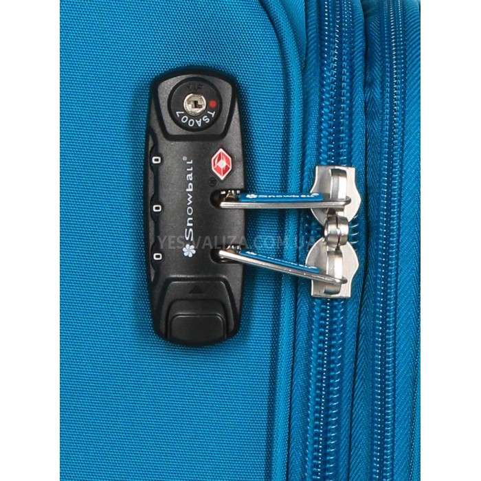 Чемодан ручная кладь S ткань бирюза 55х36х20см/35л/2.5кг/Snowbal 87303, фото 8
