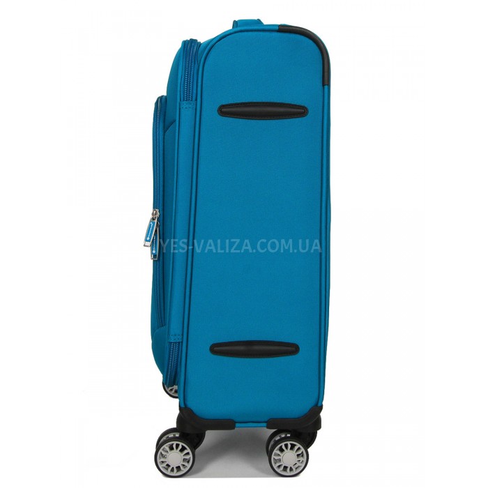 Валіза ручна поклажа S тканина бірюза 55х36х20/35л/2.5кг/Snowbal 87303, фото 5