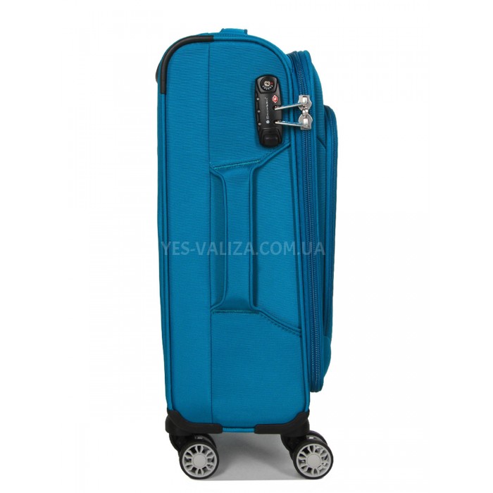 Чемодан ручная кладь S ткань бирюза 55х36х20см/35л/2.5кг/Snowbal 87303, фото 4