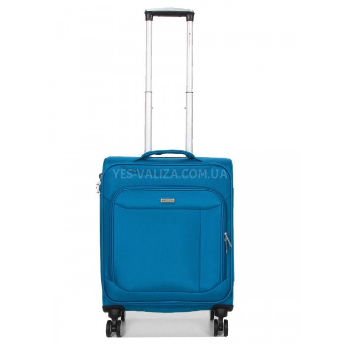 Валіза ручна поклажа S тканина бірюза 55х36х20/35л/2.5кг/Snowbal 87303, фото 1