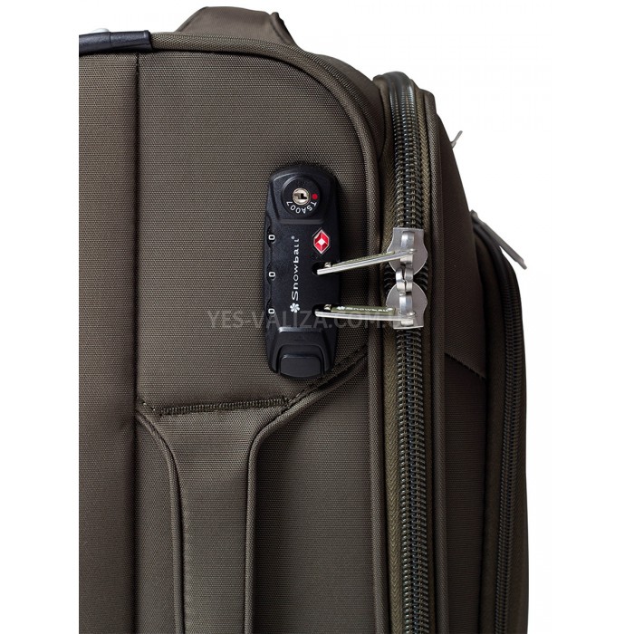 Валіза ручна поклажа S тканина хакі 55х36х20см/35л/2.5кг/Snowbal 87303, фото 7