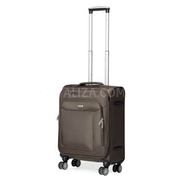 Чемодан ручная кладь S ткань хаки 55х36х20см/35л/2.5кг/Snowball 87303