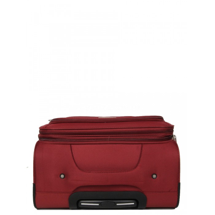 Чемодан средний M ткань красный 67х43х29(+5)см/77л/3.8кг/Worldline 620, фото 6