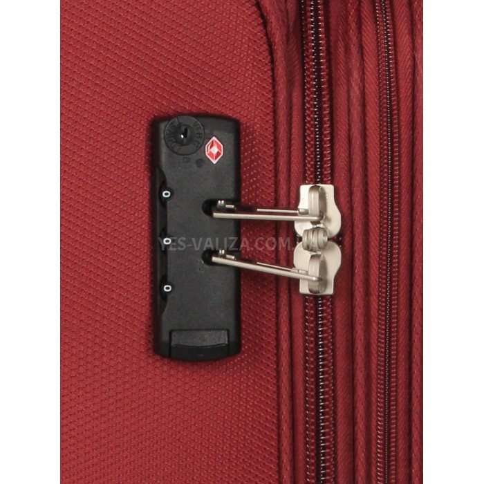 Валіза середня M тканина червона 67х43х29+5см/77л/3.8кг/Worldline 620, фото 8