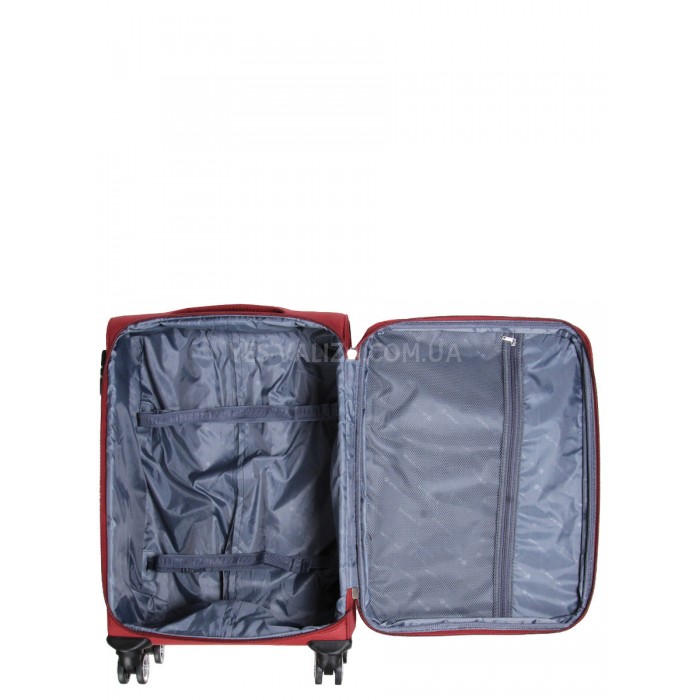 Валіза середня M тканина червона 67х43х29+5см/77л/3.8кг/Worldline 620, фото 10