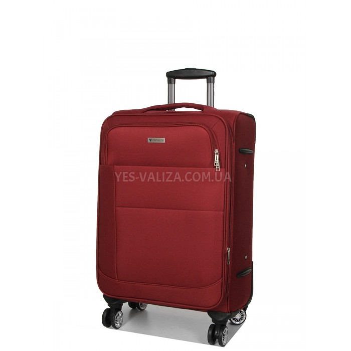 Чемодан средний M ткань красный 67х43х29(+5)см/77л/3.8кг/Worldline 620, фото 2