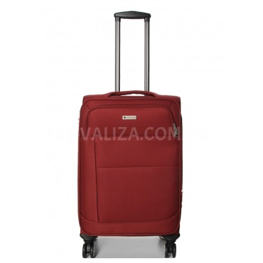 Валіза середня M тканина червона 67х43х29+5см/77л/3.8кг/Worldline 620