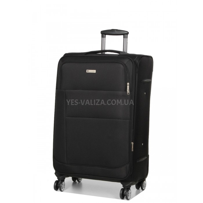 Чемодан большой L ткань чёрный 77х48х32(+5)см/110л/4.3кг/Worldline 620, фото 2