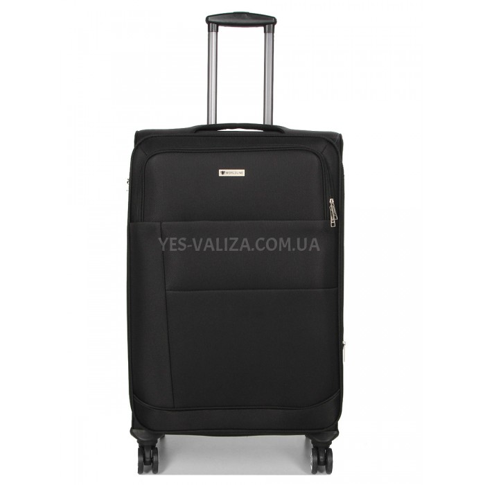 Валіза велика L тканина чорна 77х48х32(+5)см/110л/4.3кг/Worldline 620, фото 1
