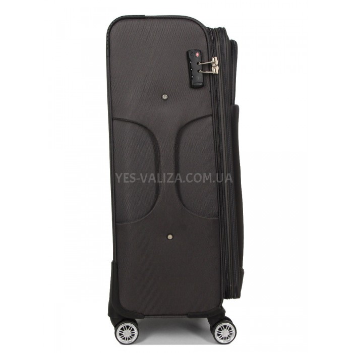 Чемодан большой L ткань серый 77х48х32(+5)см/110л/4.3кг/Worldline 620, фото 4