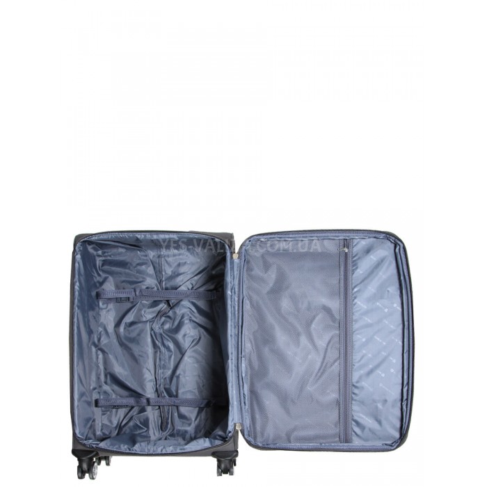 Чемодан большой L ткань серый 77х48х32(+5)см/110л/4.3кг/Worldline 620, фото 10