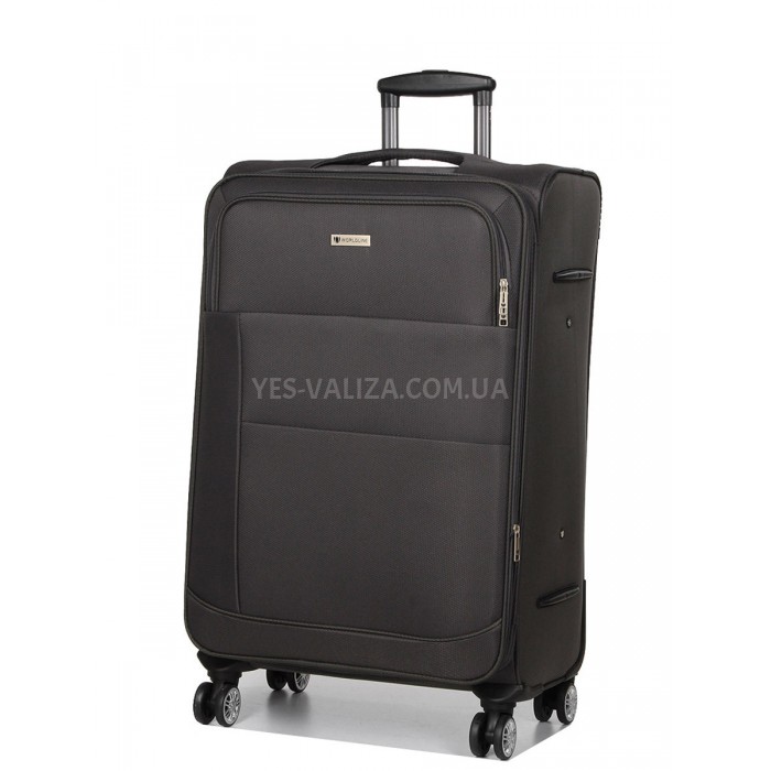 Чемодан большой L ткань серый 77х48х32(+5)см/110л/4.3кг/Worldline 620, фото 2