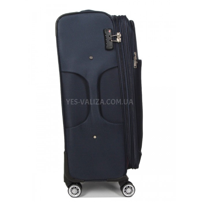 Валіза велика L тканина синя 77х48х32(+5)см/110л/4.3кг/Worldline 620, фото 4